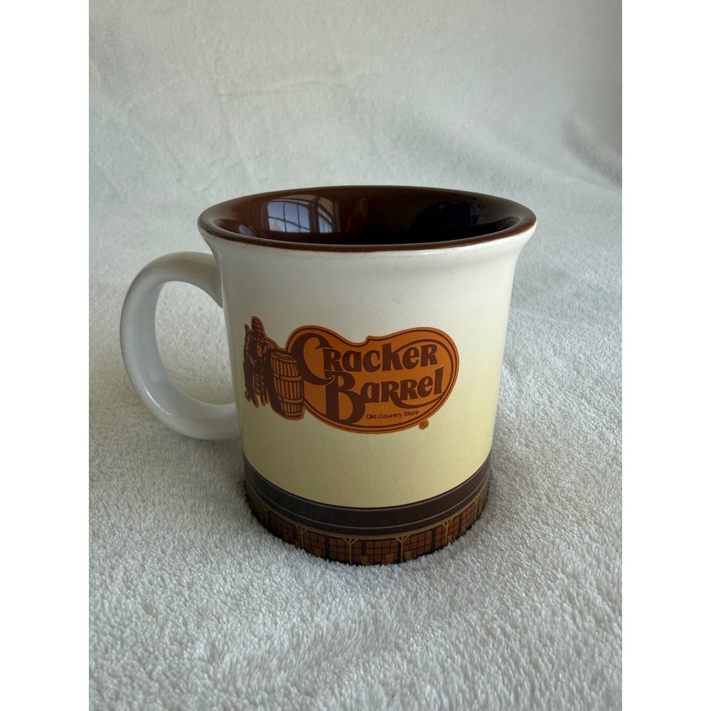 Cracker Barrel Rooster Weather Vane‎ Coffee Mug Brown Interior Rocking Chair